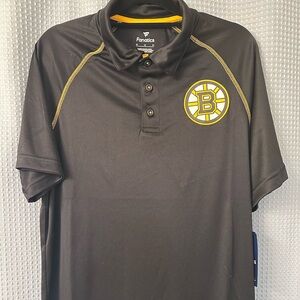 NWT Boston Bruins Antigua Legacy Pique Polo - Black size Medium